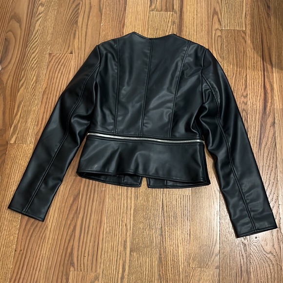 ZARA FAUX LEATHER ZIPPER JACKET - Picture 10 of 10